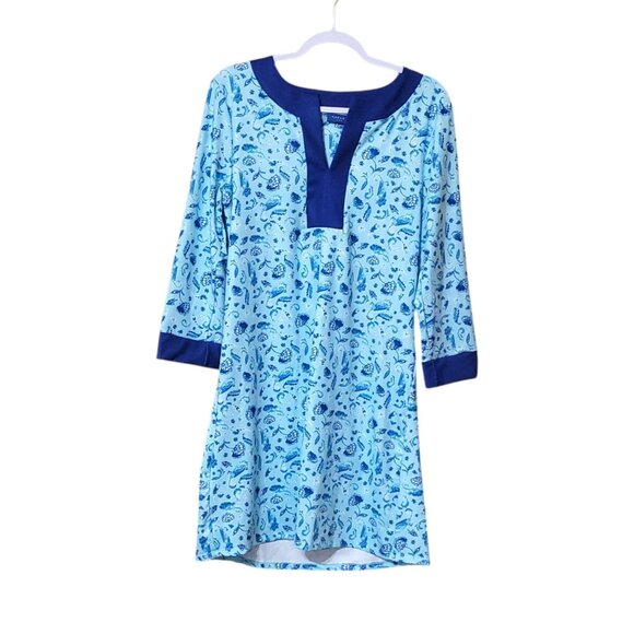Cabana Life Dresses & Skirts - Cabana Life Blue Paisley Tunic Dress Womens Large 10/12 UPF50+ UV Protection